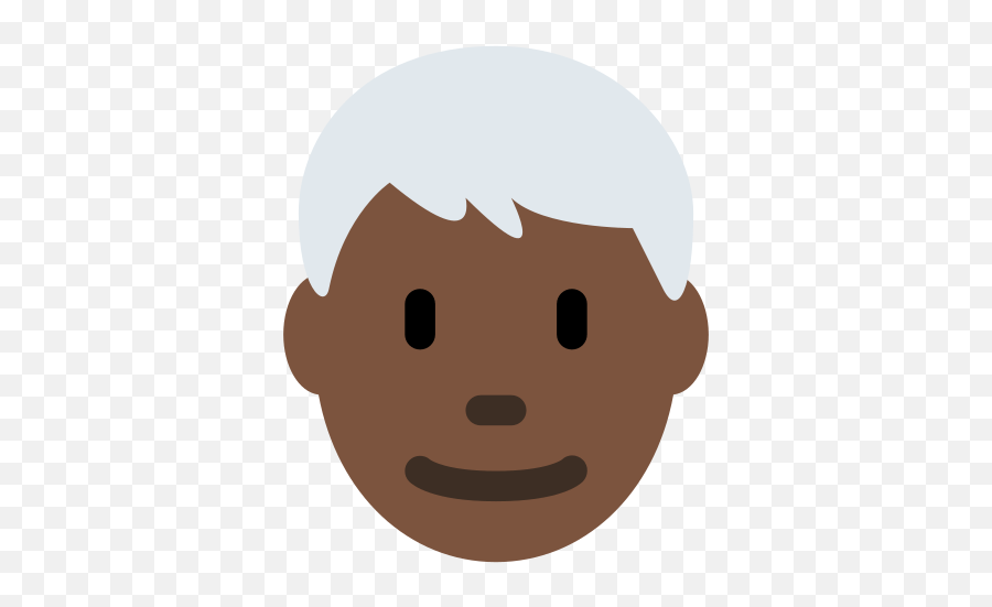 Dark Skin Tone White Hair - Man White Hair Cartoon Png Emoji,White Person Emoji