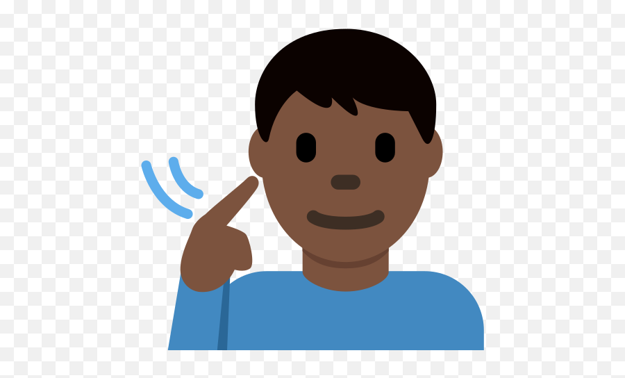U200d Deaf Man Dark Skin Tone Emoji,Shreading Shoulder Emoji