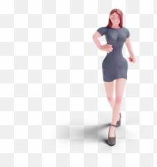 Premium Young Woman Dancing In Party Dress 3d Illustration Emoji,Dancing Girl Emoji