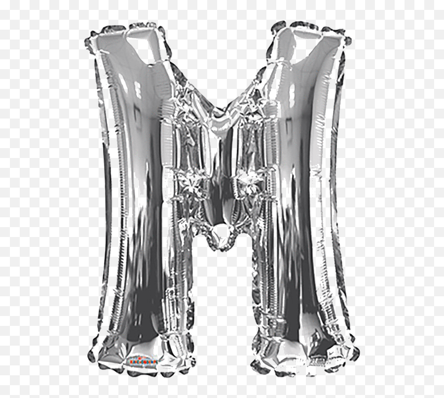Silver Giant 34 Balloon Letters And Numbers - Instaballoons Emoji,Letter M Emoji