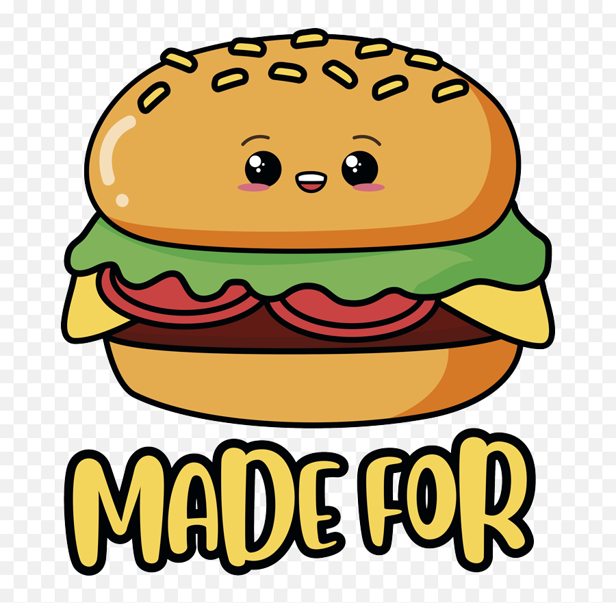 Made For Each Other Burgerfries Matching Shirts For Couples Emoji,Cat Emoji With A Burger And French Fries Coloring Page