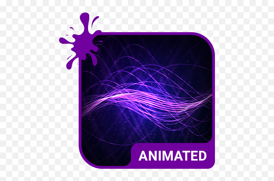 Purple Waves Animated Keyboard Live Wallpaper - Apps En Color Gradient Emoji,Animated Wave Emoji