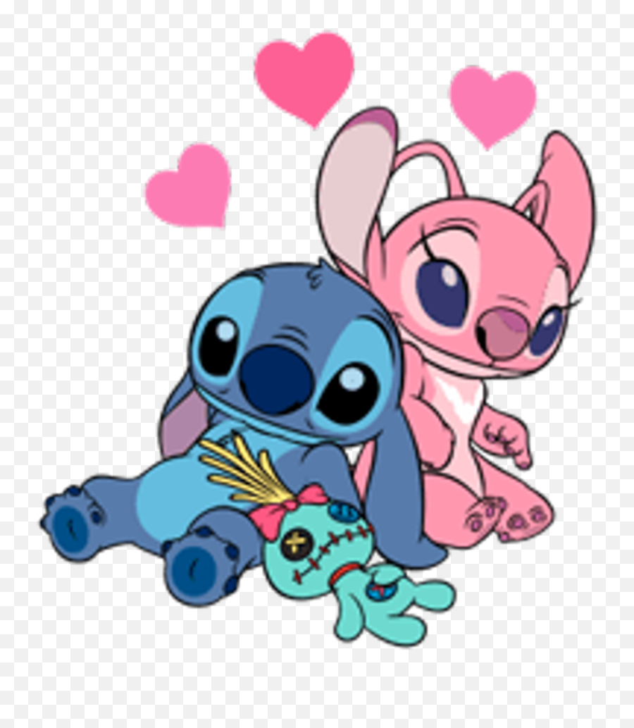 Stitch Y Angel Clipart - Stich Y Angel Png Emoji,Stitch Emoji Iphone