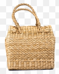 Handcrafted Kauna Grass Picnic Bag - Solid Emoji,Emoji Tote Bag