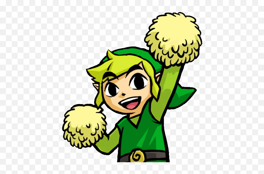 Triforce Heroes Link To Wind Waker Link - Triforce Heroes Pom Pom Link Emoji,Triforce Heroes Pom Pom Emoticon