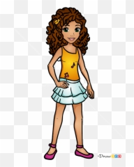 How To Draw Andrea Lego Friends - Girly Emoji,How To Draw Emojis Draw So Cute