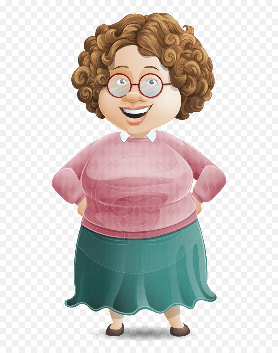 Friendly School Teacher Cartoon Vector Character Graphicmama - Cartoon Grandma In The Kitchen Emoji,Teachers Dealing With Emotions Clip Art Funny