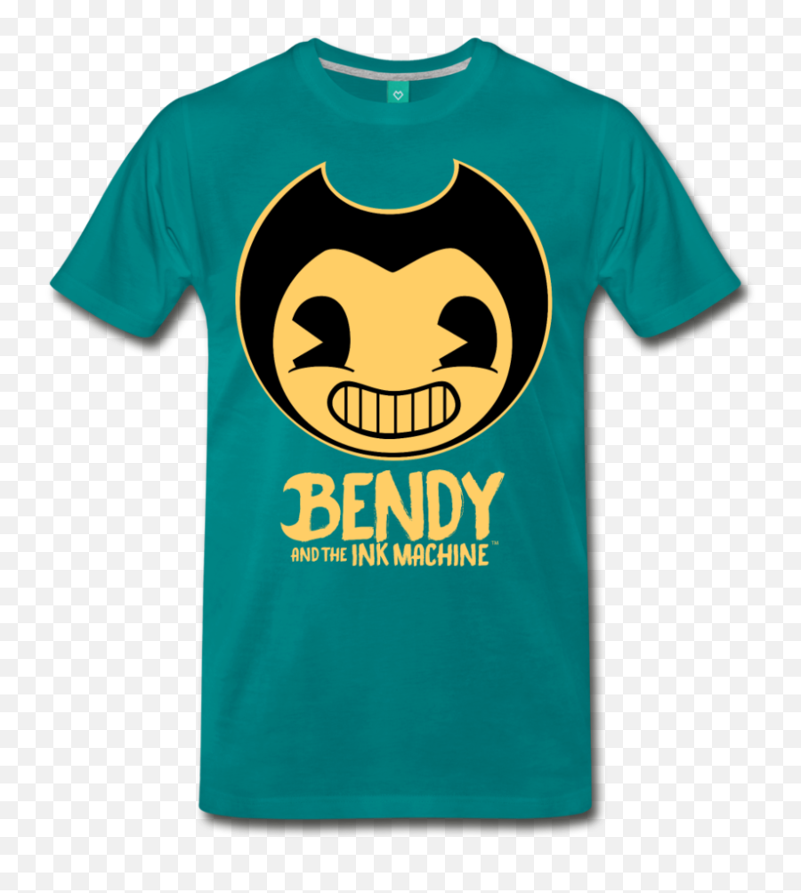 Bendy And The Ink Machine Logo T - Shirt Mens Bendy And The Ink Machine Shirt Emoji,Steam White Color Emoticon