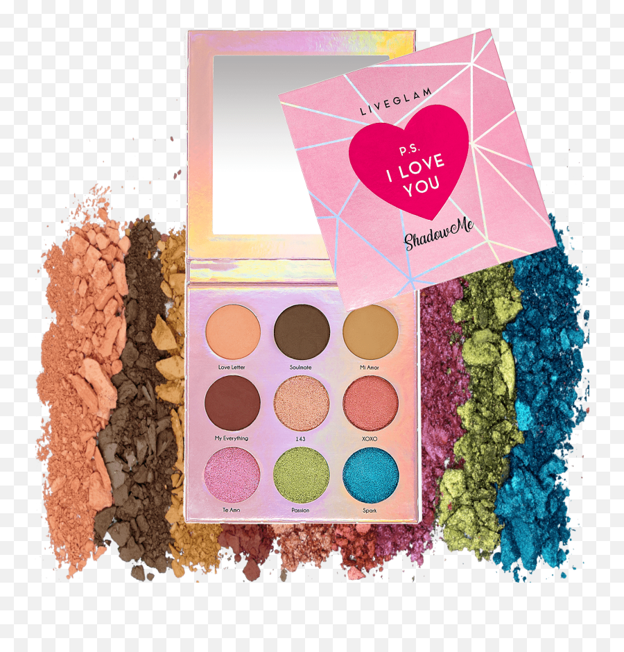 Ps I Love You Liveglam Shadowme Eyeshadow Palette For Sale - Girly Emoji,Wine And Love Letter Emojis