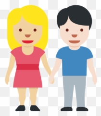 Medium - Girl And Man Holding Hands Emoji,Mystic Massage Emojis