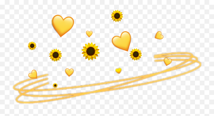 Yellow Heart Crown Png Clipart - Transparent Yellow Heart Crown Png Emoji,Yellow Heart Emoji Image