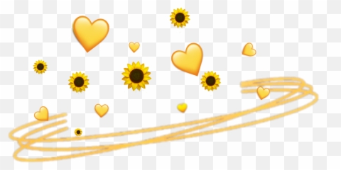 Yellow Heart Crown Png Clipart - Transparent Yellow Heart Crown Png Emoji,Yellow Heart Emoji Image