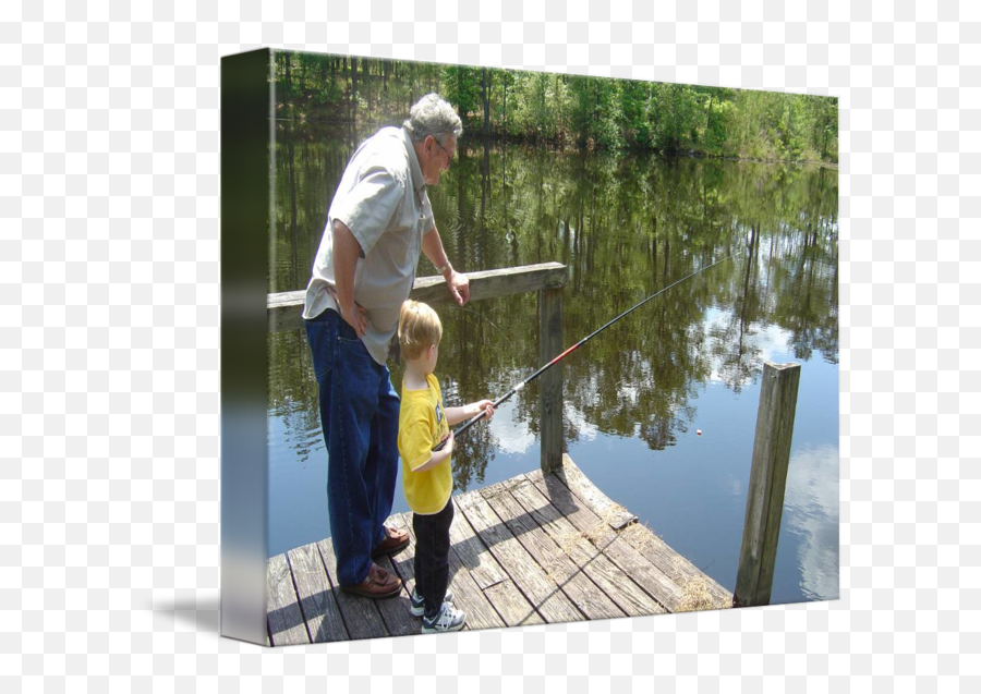 Fishing With Grandpa Ii By Dennis Kozakoff - Angling Emoji,Dennis And Emotions