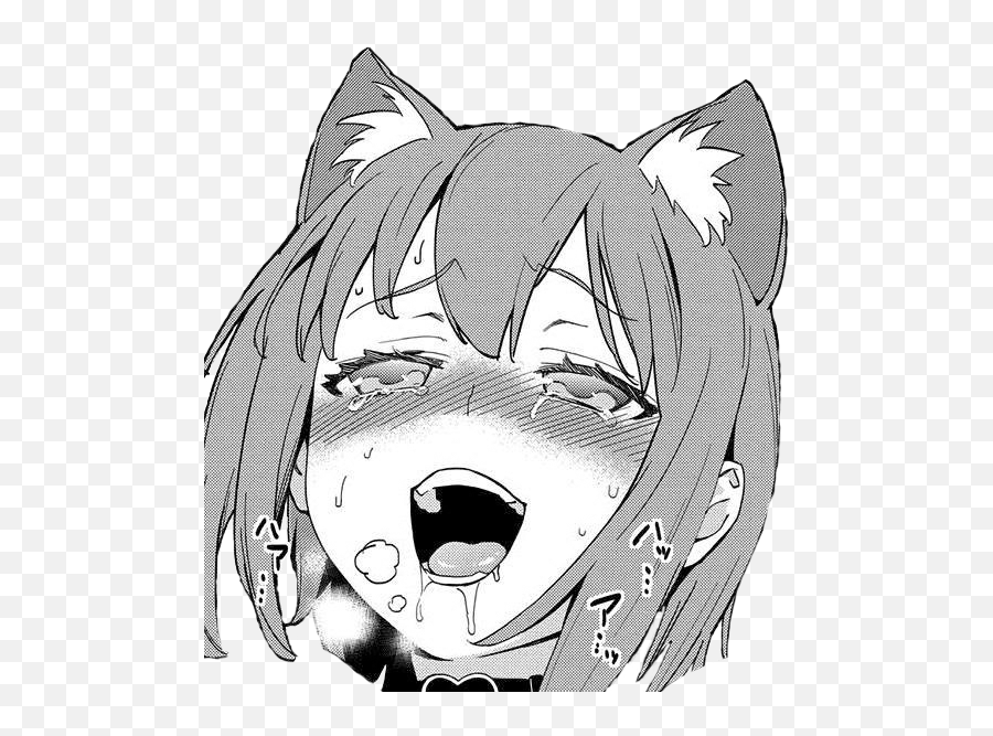 Ahegao Png - Anime Moan Emoji,Ahegao Face Emoji.