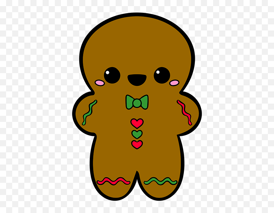 Merry Kawaii By Scott Batary - Happy Emoji,Gingerbread Man Emoji Iphone