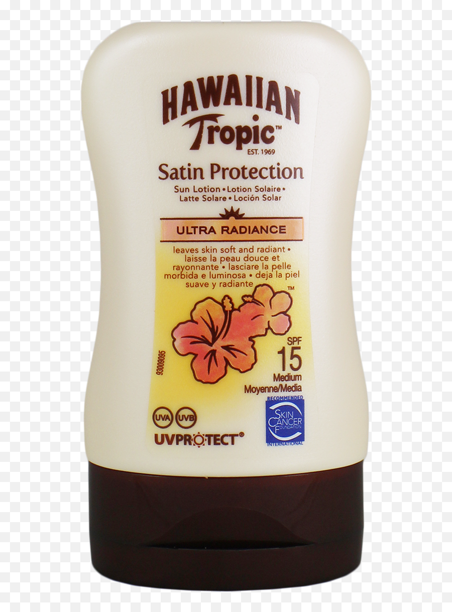 Hawaiian Tropic Satin Protection Ultra Radiance Sun Lotion Spf 15 Mini Bottle 100ml - Hawaiian Tropic Emoji,Lotion Emoji