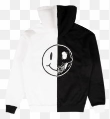 Split Smiley Tee U2013 Ayylien - Hooded Emoji,Chest Emoticon