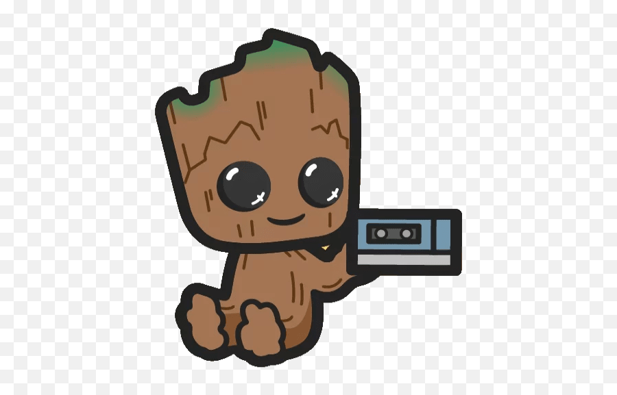 Marvel Chibi Deadpool Sticker - Sticker Mania Chibi Groot Emoji,How To Use Deadpool Emojis Galaxy