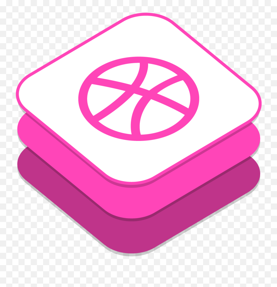 Dribbble Icon Ios8 Style Social Iconset Designbolts - Social Media Emoji,Emoji Ios8