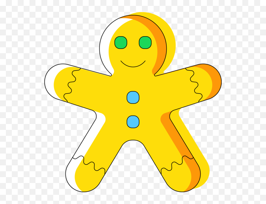 Christmas Yellow Line Cartoon For Gingerbread For Christmas Emoji,Christmas Tree Animated Emoticon