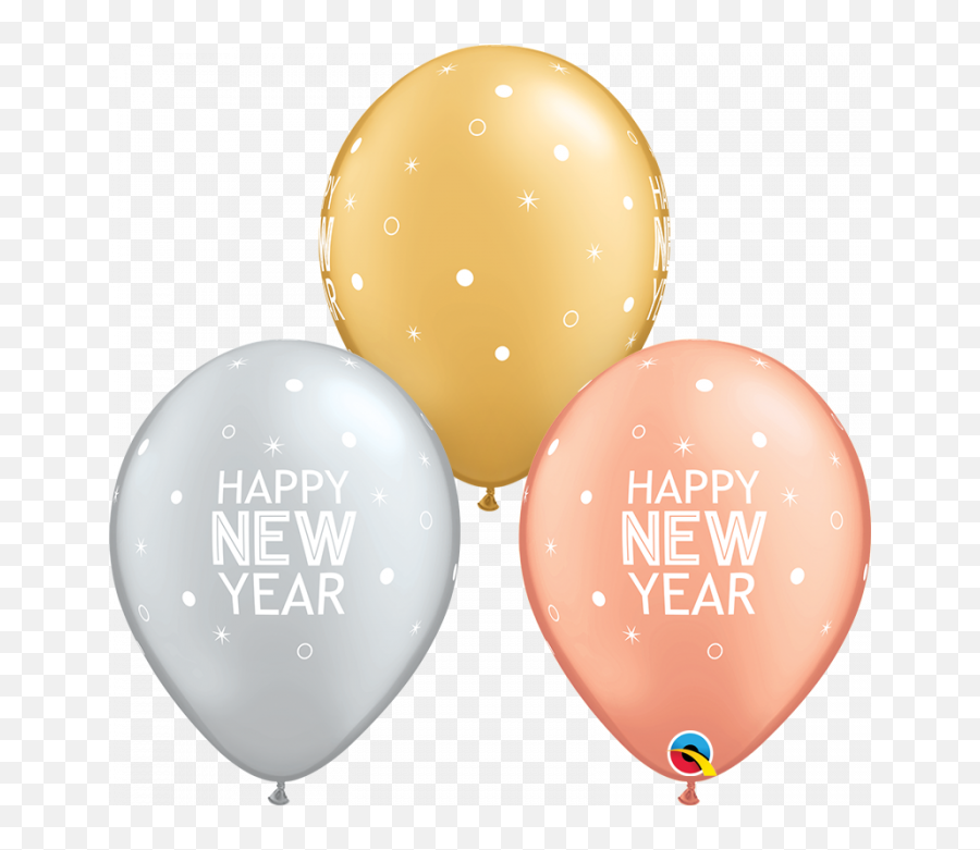 Happy New Year Sparkles Latex Balloon Emoji,Emoticons Party Supplies
