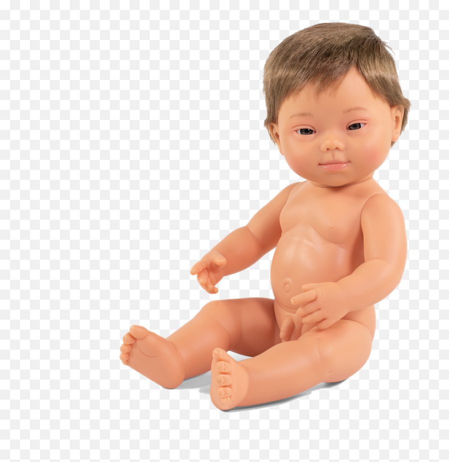 Miniland Caucasian Boy Down Syndrome - 38cm Emoji,Down Syndrome Emotions