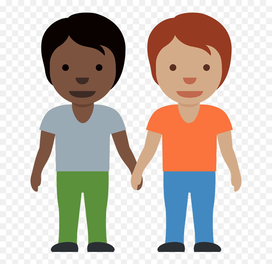 U200du200d People Holding Hands Dark Skin Tone Medium - Dos Personas Dándose La Mano Emoji,Emoji Skin Tones