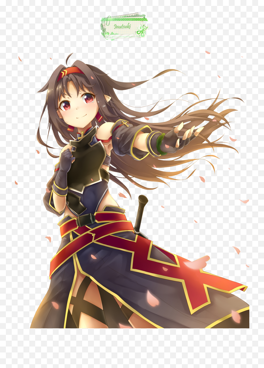 Render Sword Art Online - Renders Konno Yuuki Sword Art Emoji,Yuki Asuna Smile Emoticon