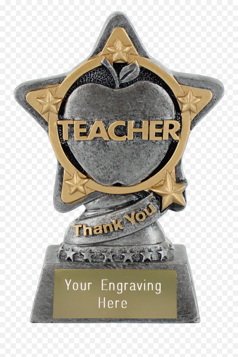 Teacher Trophy By Infinity Stars In Antique Silver 10cm 4 Emoji,1st Place Medal Emoji