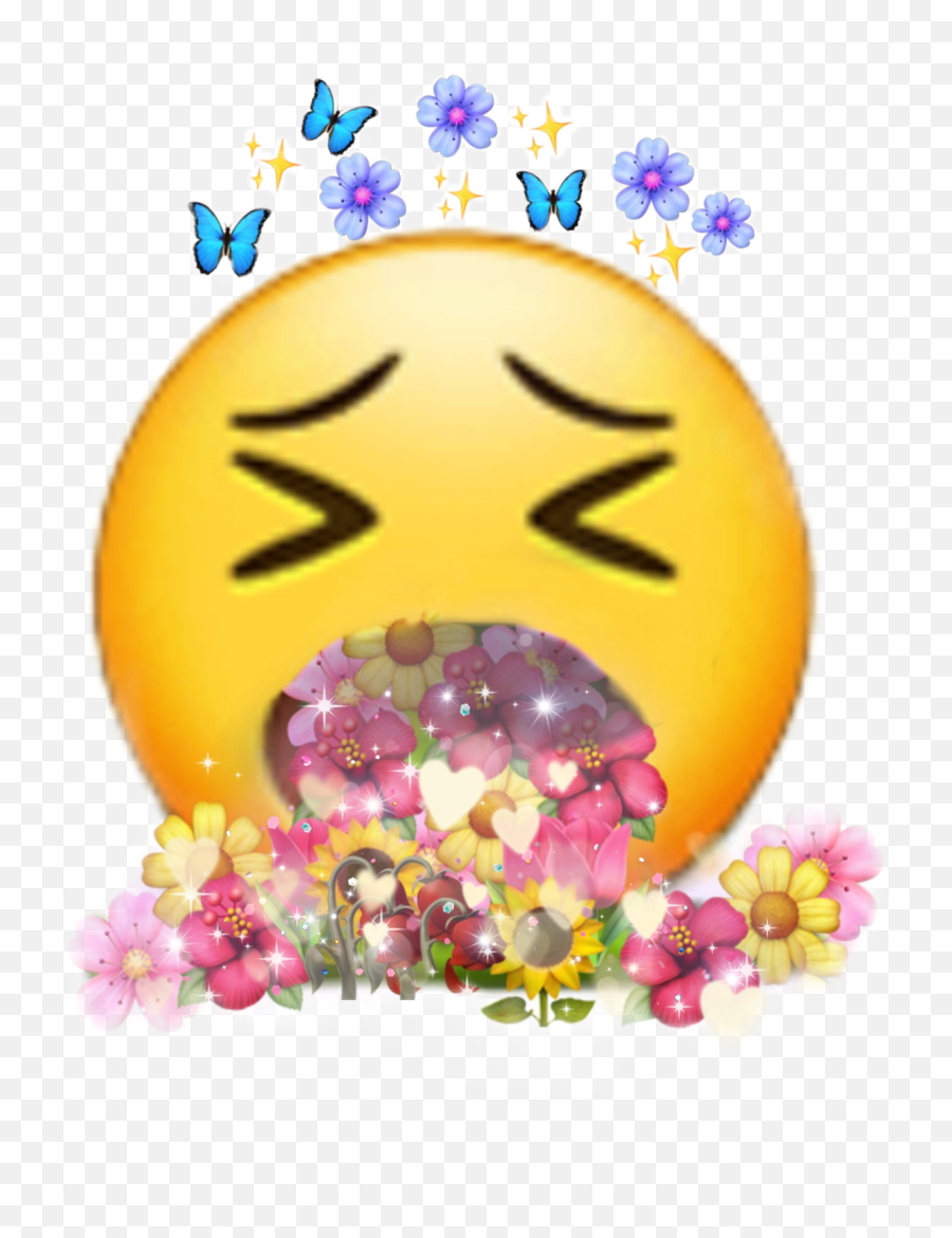The Newest Flowershot Stickers On Picsart - Happy Emoji,Japanese Emoticons Flower In Hair