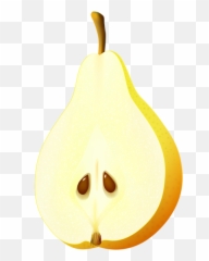 Half Pear Png Vector Clipart Image Vector Clipart Clip - Half Pear With Transparent Background Emoji,Pear Emoji