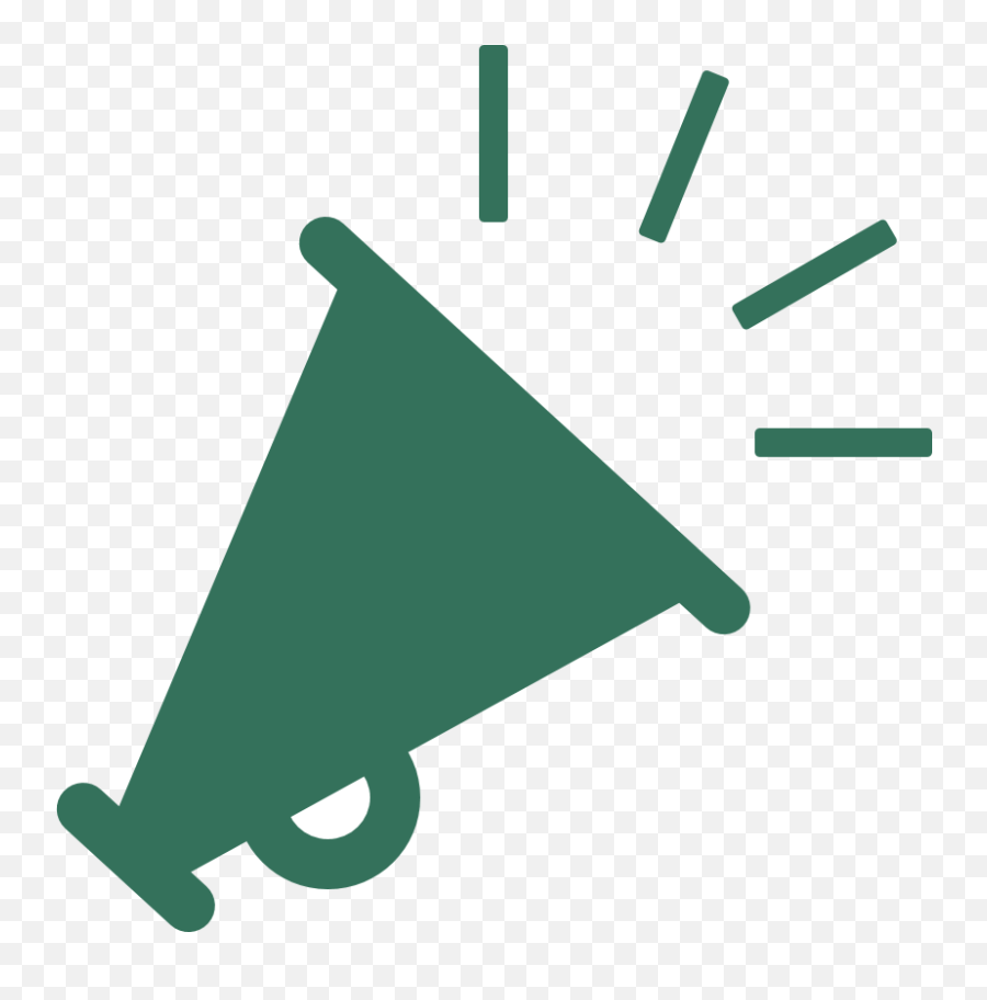 Megaphone - Green Cheer Megaphone Png Transparent Emoji,Megaphone Emoji