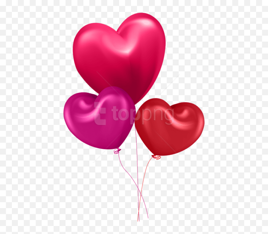 Download Free Png Download Balloon Hearts Transparent Png - Balão De Coração Png Emoji,Pink Heart Emoji Balloons