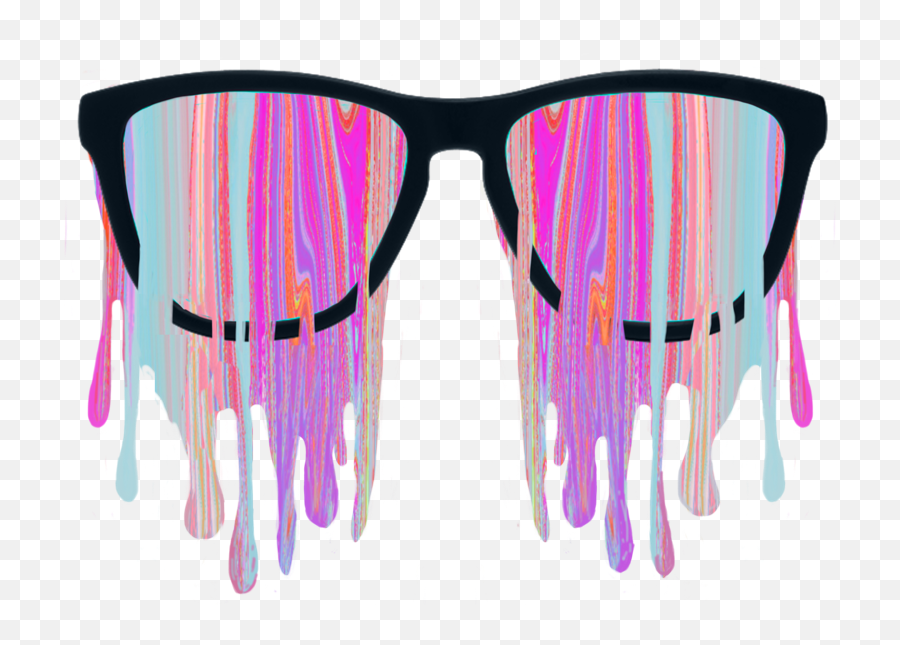 Psychedelic Stripes Trippy Rayban Sticker By Proomo - Sunglasses Emoji,Crying Sunglasses Emoji