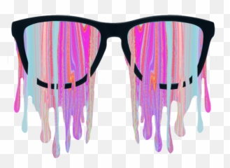 Psychedelic Stripes Trippy Rayban Sticker By Proomo - Sunglasses Emoji,Crying Sunglasses Emoji