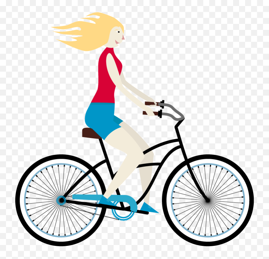 Clipart Bike Beach Cruiser Clipart Bike Beach Cruiser - Hybrid Bicycle Emoji,Huffy Emoji