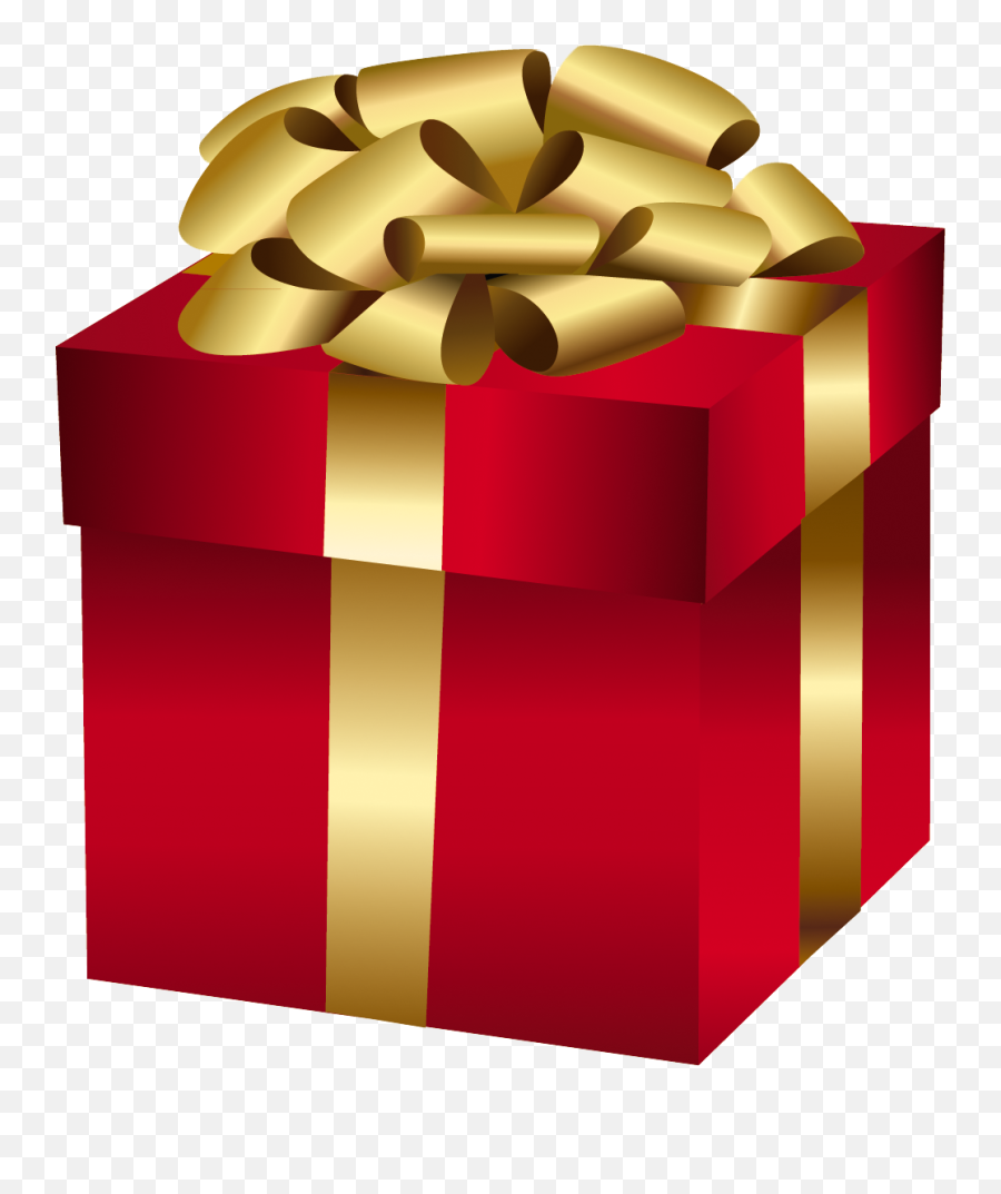Red Gift Box Happy Birthday Clip Art - Gift Box Png Clipart Emoji,Present Emoji