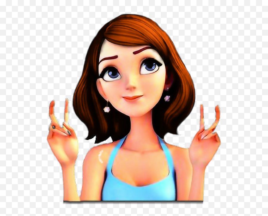 Persona Person Mujer Woman Doll Sticker By Ana Abece - Little Rose Stickers Emoji,Sarcasm Emotion