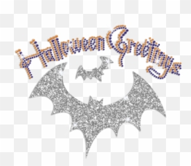 Glittering Bat Rhinestone Iron - Fictional Character Emoji,Bat Emotion