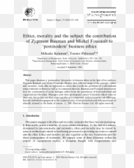 Pdf Ethics Morality And The Subject The Contribution Of - Document Emoji,The Ethics And Emotion Tok