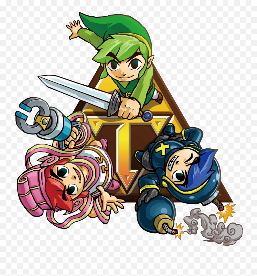 Legend Of Zelda - Legend Of Zelda Triforce Heroes Art Emoji,Triforce Heroes Pom Pom Emoticon