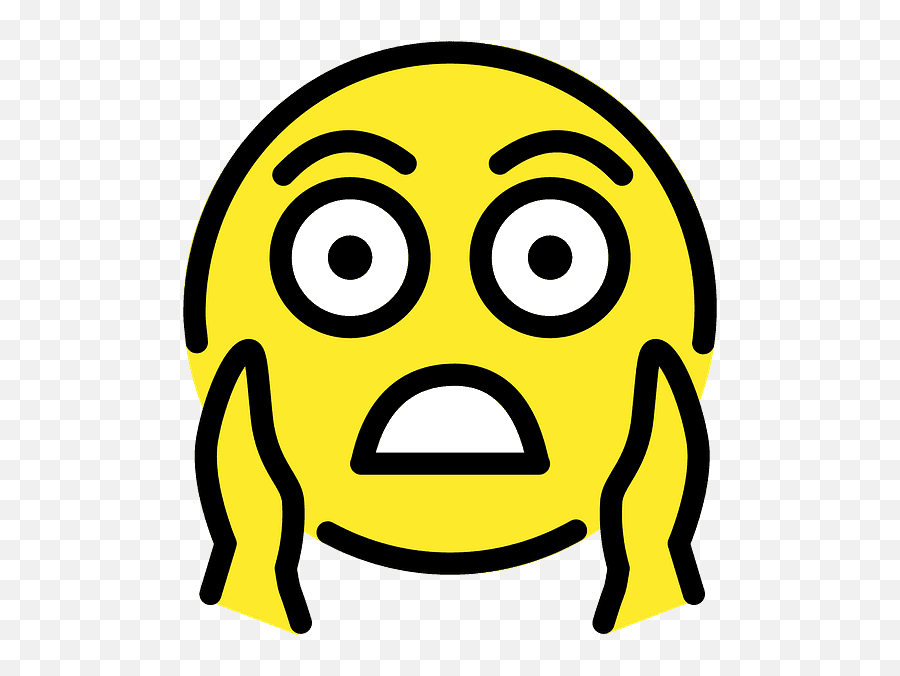 Face Screaming In Fear Emoji - Carita De Miedo Para Dibujar,Scared Emoji