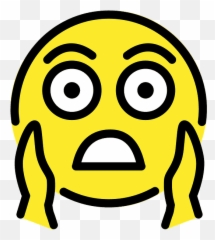 Face Screaming In Fear Emoji - Carita De Miedo Para Dibujar,Scared Emoji