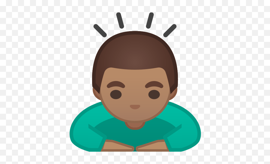 Person Bowing Emoji With Medium Skin - Man Bowing Icon,Emoticon J3