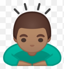 Person Bowing Emoji With Medium Skin - Man Bowing Icon,Emoticon J3