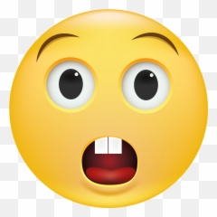 Vinilo Pared Emoji Perplejo Amarillo - Wide Grin,Emojis Negros Y Blancos