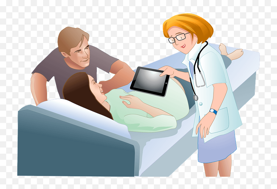 Pregnant Woman Doing Sonography Clipart - Pregnancy Png Technology Helping Health Care Emoji,Google Emoji Pregnant