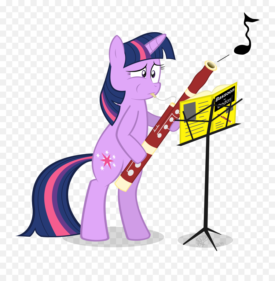 Hahahaha Couldnu0027t Stop Laughing Bassoon Trombone Clipart - Twilight Sparkle Playing Trumpet Emoji,Trombone Emoji