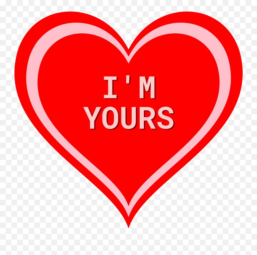 Pin - Im Yours Stickers Emoji,Valentine's Emoticon Text