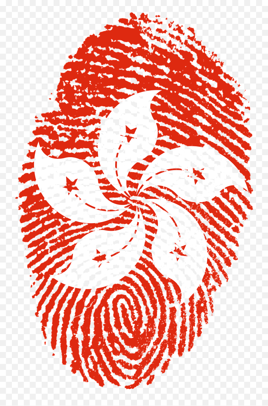 Hong Kong Flag Fingerprint - El Salvador Fingerprint Emoji,British Hong Kong Flag Emoticon